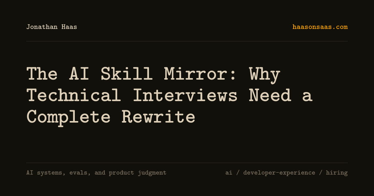 The AI Skill Mirror: Why Technical Interviews Need a Complete Rewrite ...